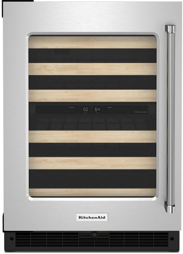 KitchenAid® 24" Stainless Steel Wine Cooler-0