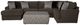 Jackson Furniture Galaxy 4-Piece Chocolate Left Side Facing U-Shape Chaise Sectional-1