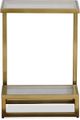 Uttermost® Musing Glass Top Accent Table with Brushed Brass Frame-3