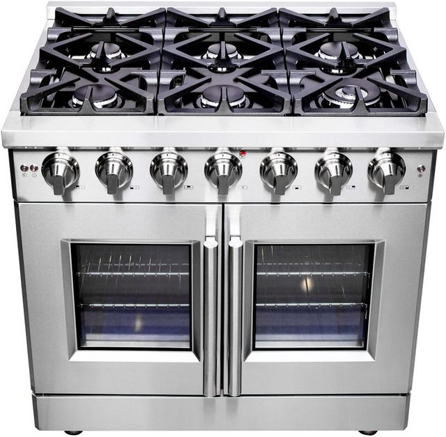 FORNO® Alta Qualita 36" Stainless Steel Pro Style Gas Range-0