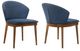 Armen Living Juno 2-Piece Blue Dining Side Chairs-3