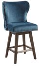 Olliix by Madison Park Hancock Dark Blue 27" Swivel Counter Stool-0