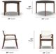 Flexsteel® Nova 5-Piece Brown/Natural Acacia Wood/Canvas Outdoor Dining Table Set-1