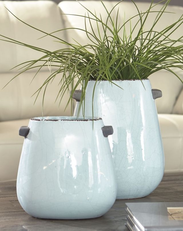 Signature Design by Ashley® Diah 2-Piece Blue Vase Set-1