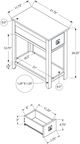 Monarch Specialties Inc. Espresso Veneer Narrow End Table-1
