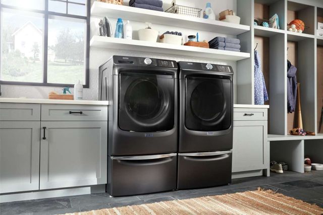 Maytag® 27" W x 16” H Volcano Black Laundry Pedestal-2