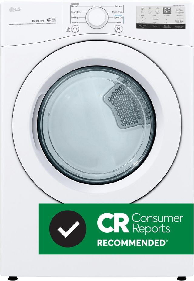 LG 7.4 Cu. Ft. White Front Load Gas Dryer-2