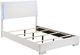 Coaster® Felicity 2-Piece White High Gloss Full Panel Bed and Nightstand-1