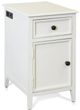 StyleCraft Eggshell 1-Drawer Side Table with Cabinet-0