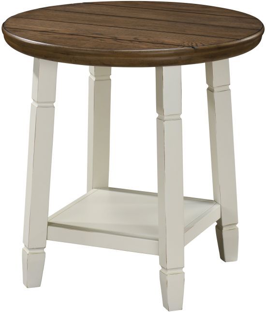 New Classic® Home Furnishings Flaherty 3-Piece Brown/White Occasional Table Set-2