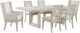 Elements International Avalanche 7-Piece Antique White Dining Set with Arm Chair-0