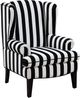 TOV Furniture Paris Black/White Velvet Wingback Chair-2