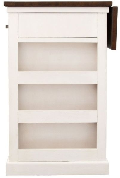 YHD Logan White 57" Kitchen Island-3
