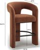 TOV Furniture Malone Rust Chenille Counter Stool-2