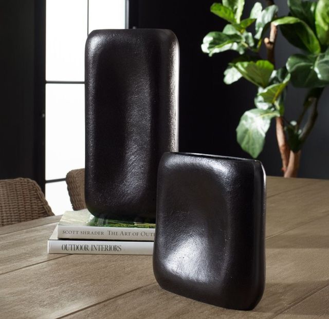 Uttermost® Anodic 2-Piece Deep Brown Vase Set-1