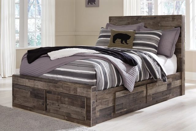 Benchcraft® Derekson 4-Piece Multi Gray Full Panel Storage Bed Set-3
