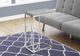 Monarch Specialties Inc. Grey Cement Accent Table with Chrome Metal Base-2