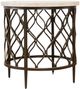 Steve Silver Co. Roland White End Table with Bronze Base-1