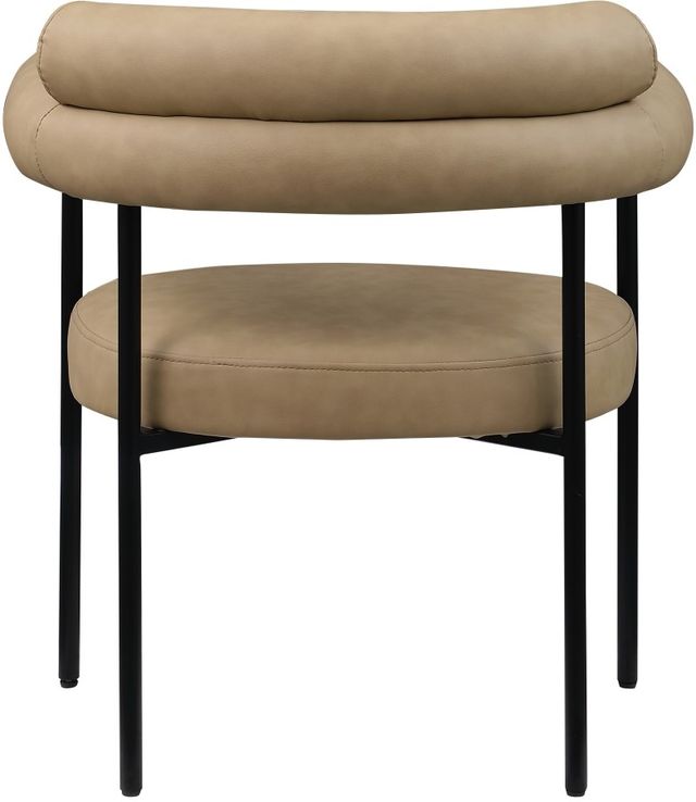 Meridian Furniture Blake Tan/Matte Black Leather Dining Arm Chair-3