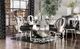 Furniture of America® Orla Glass Top Dining Table with Silver/Black Base-1