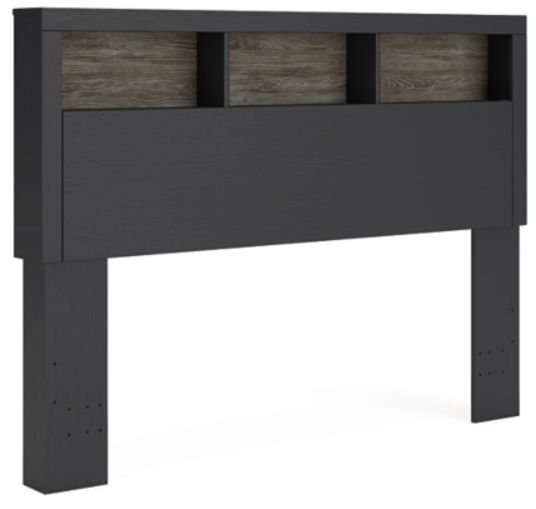 Signature Design by Ashley® Broachmyn Black/Gray Queen Bookcase Headboard-0
