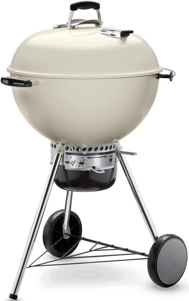Weber® Master-Touch® 24" Ivory Portable Charcoal Grill-3