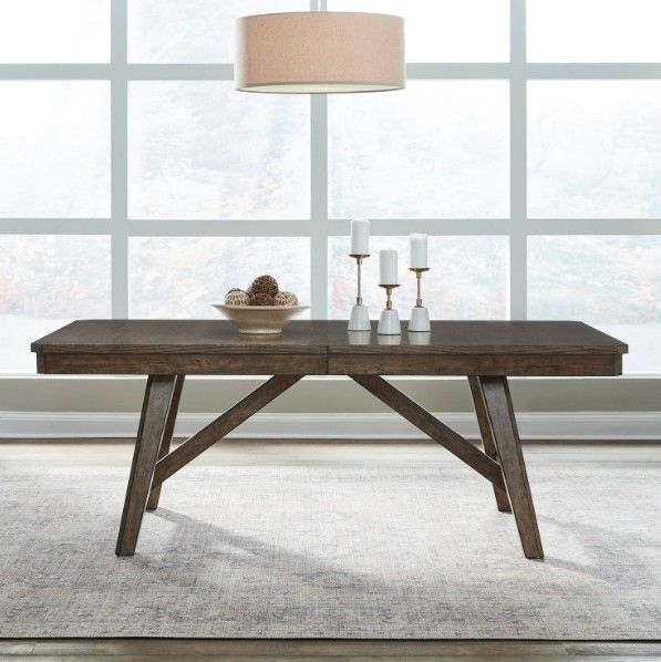 Liberty Furniture Carolina Park Amber Brown Trestle Dining Table-1