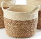Giftcraft 3-Piece Cream/Light Brown Natural Grass Basket Set-1