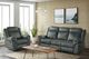 Elements International Sorrento Charcoal Manual Glider Recliner-1