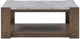 Steve Silver Co. Libby Gray Coffee Table with Dusty Caramel Base-2