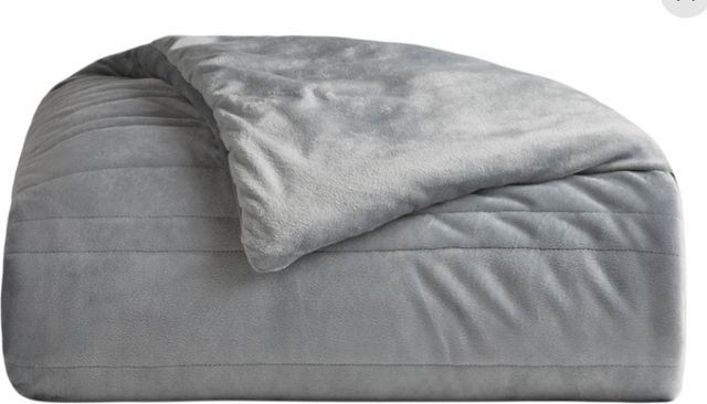 Malouf® Woven Anchor™ Ash Queen Weighted Blanket-0