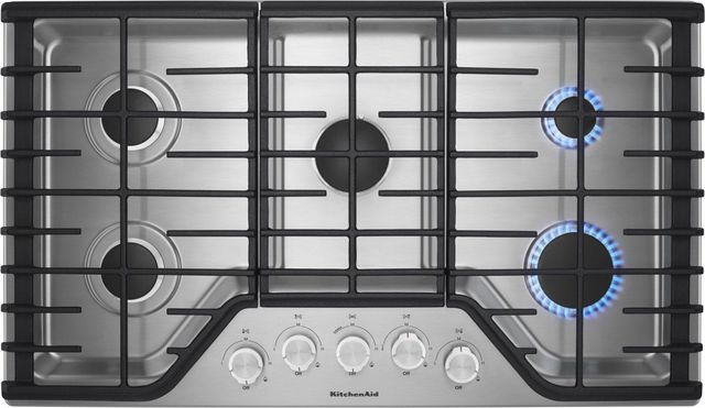 KitchenAid® 36'' Stainless Steel Gas Cooktop-0