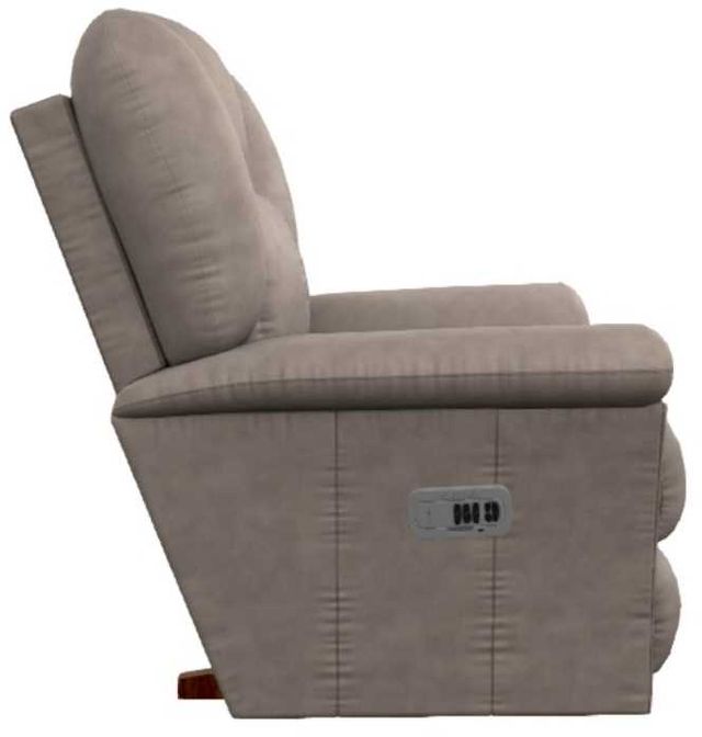 La-Z-Boy® Jasper Stone Leather Power Rocking Recliner with Headrest and Lumbar-3