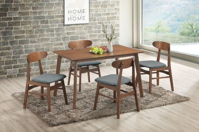 New Classic® Home Furnishings Morocco Dark Gray/Walnut Dining Side Chair-1