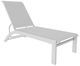 Telescope Casual Kendall Abalone/White Aluminum/Fabric Outdoor Sling Stacking Armless Lay-Flat Chaise-0