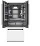 ZLINE Autograph Edition 36" 19.6 Cu. Ft. White Matte Built In Bottom Freezer Refrigerator with Graphite Gray Interior and Matte Black Accents-3