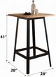 ACME Furniture Jacotte Natural Wooden Top Bar Table with Black Base-1