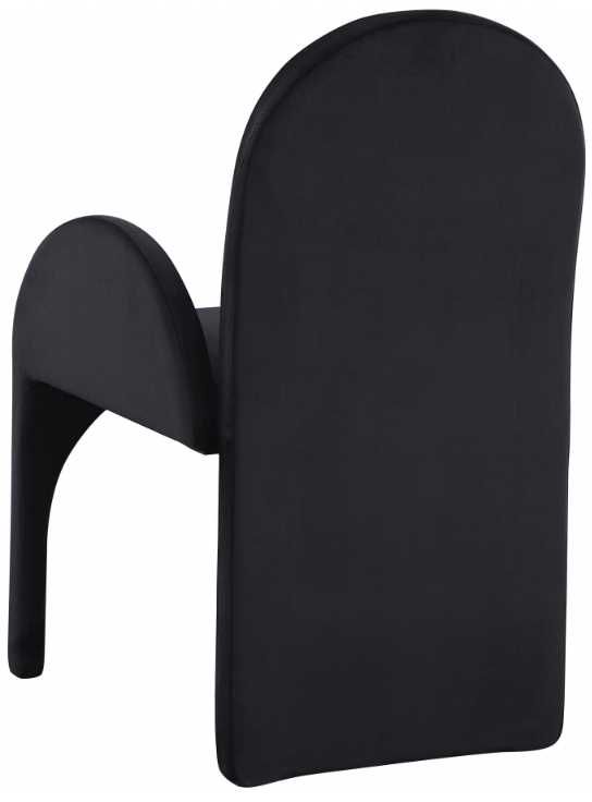 Meridian Furniture Summer Black Velvet Dining Arm Chair-2