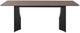 Armen Living Zoey Maroon Glass Dining Table with Black Base-3