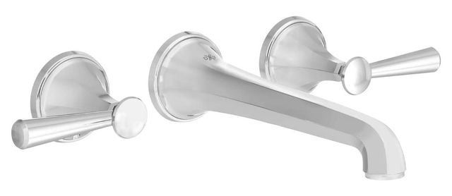DXV Fitzgerald Polished Chrome 2-Handle Wall Mount Widespread Bathroom Faucet with Lever Handles-0