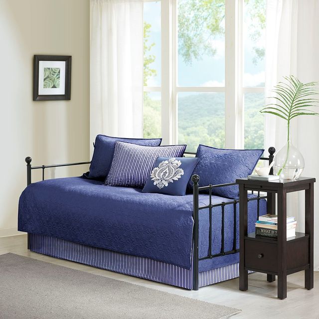 Olliix by Madison Park 6 Piece Navy Quebec Reversible Daybed Cover Set-0