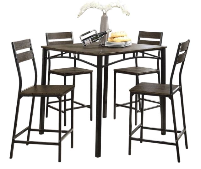 Furniture of America® Westport 5-Piece Antique Brown/Black Counter Dining Set-0