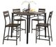 Furniture of America® Westport 5-Piece Antique Brown/Black Counter Dining Set-0