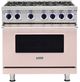 Viking® 7 Series 36" Blush Pro Style Natural Gas Range-0