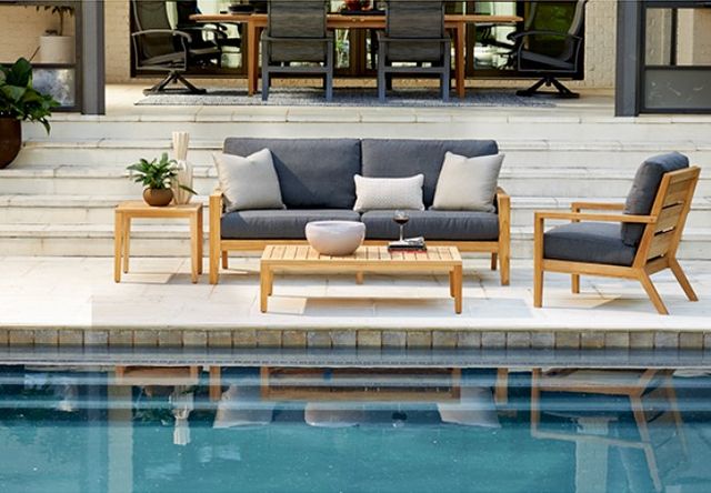 Lane Venture® Carlsbad Brown Outdoor Wooden Lounge Chair-2