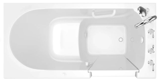 American Standard Gelcoat White 30” x 60” Walk-In Bathtub with Air Spa System - Right Hand Door and Drain-1