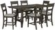 Liberty Furniture Double Bridge 7-Piece Dark Chestnut/Gray Gathering Table Set-0