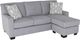 Dynasty Furniture 0907 Gray Sofa with Floating Ottoman-0
