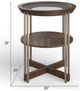 Magnussen Home® Elora Glass Top Round Walnut End Table-1