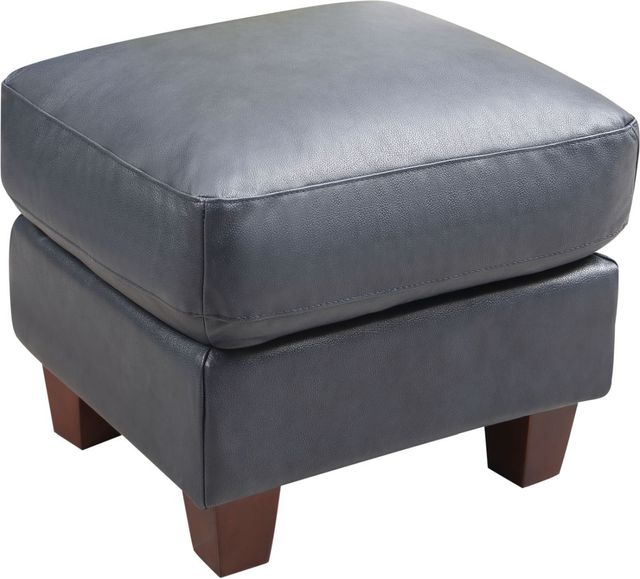 Leather Italia™ Georgetowne Traverse Ocean Blue Ottoman-0